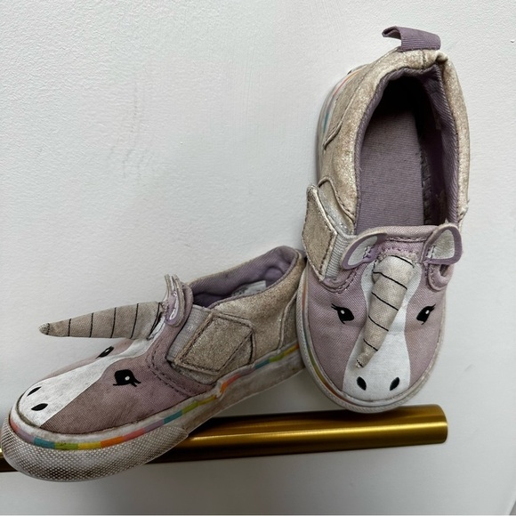 Vans Unicorn Horn Purple and White Slip-one | Toddler| size 6 with wear - Picture 2 of 9